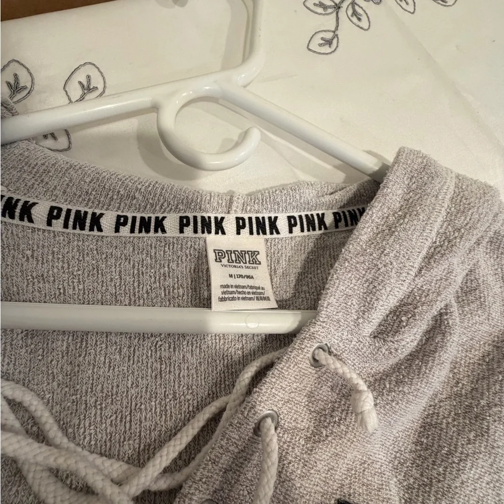 PINK Victoria's Secret Gray Lace-Up Hoodie - Picture 5 of 5